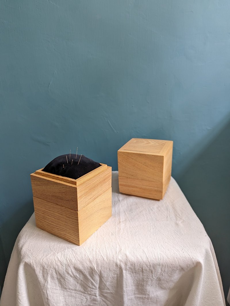 桧木针包盒 // 裁缝用具 - 零件/散装材料/工具 - 木头 