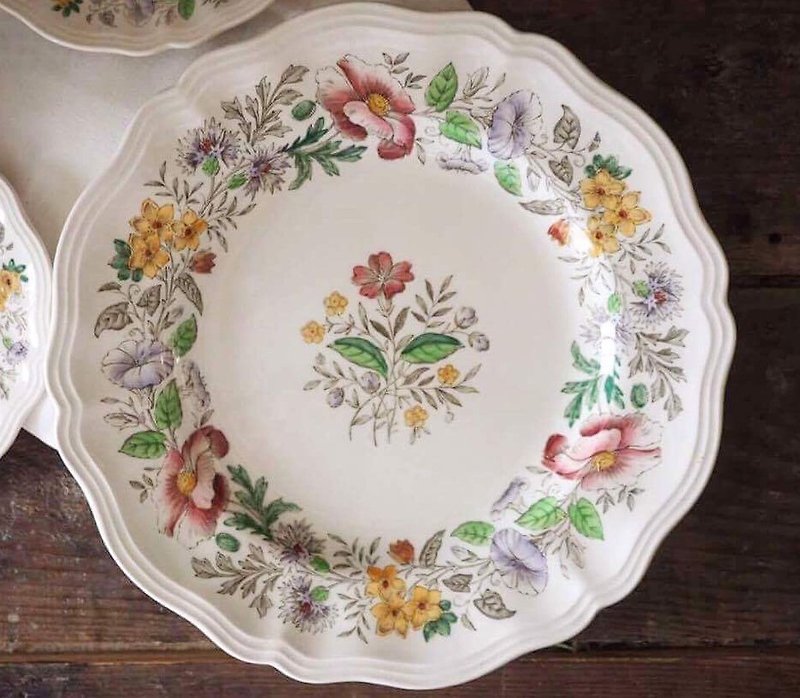 英国皇家道尔顿花卉餐盘（J） - 浅碟/小碟子 - 瓷 多色