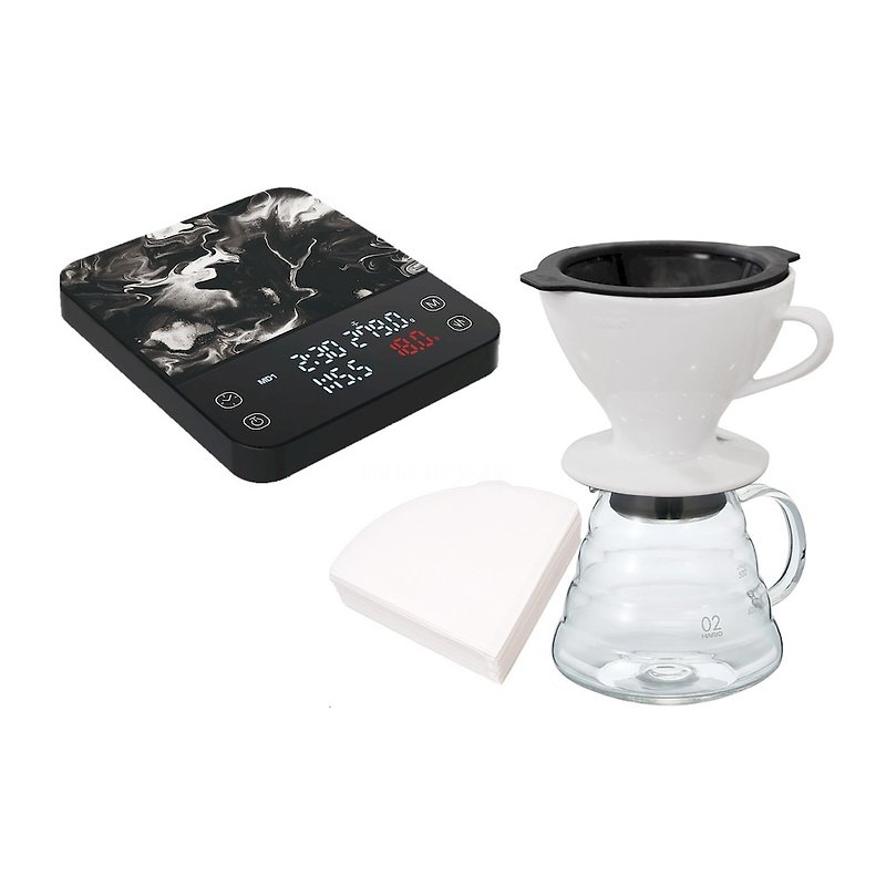 matrix x HARIO M1 PRO咖啡电子秤+磁石滤杯+云朵玻璃咖啡壶+滤纸 - 咖啡壶/周边 - 其他材质 