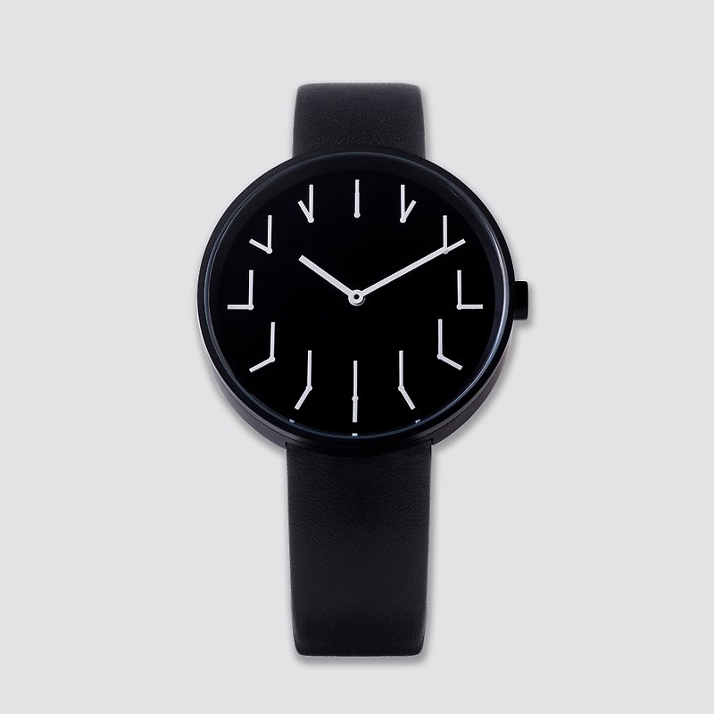 【金点设计奖】Redundant 双重时光手表 - 雾黑 - 男表/中性表 - 其他金属 黑色