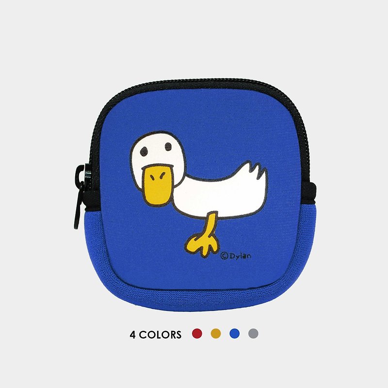 方形小物零钱包 耳机包 | 鸭子【4色】 - 零钱包 - 防水材质 蓝色