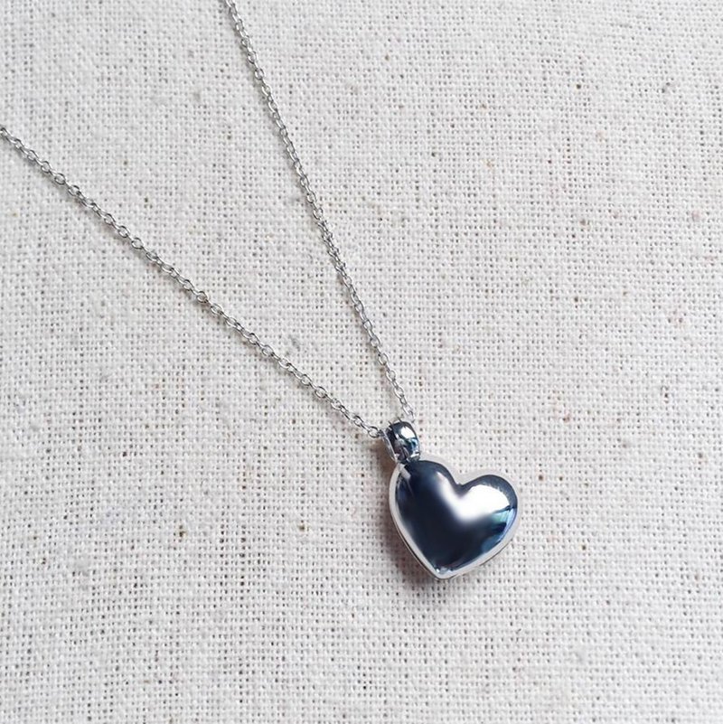 Locket heart necklace - 项链 - 宝石 银色