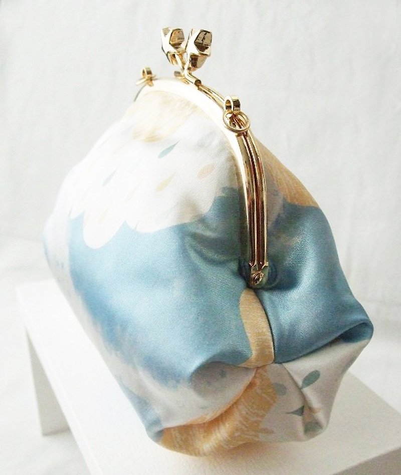 SALE OUTLET 雲柄2wayポシェットcloud bag  with tassel of meteor - 侧背包/斜挎包 - 其他材质 黄色