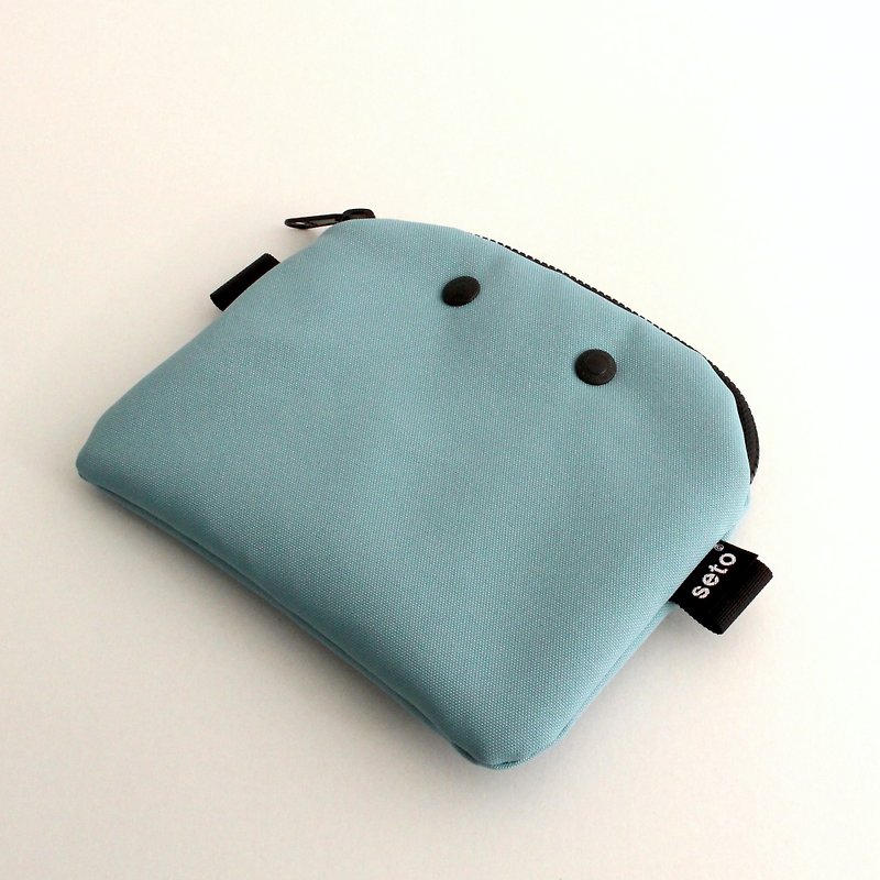 seto / creature bag / pencil case / cosmetic pouch / Case A6 / Water blue - 化妆包/杂物包 - 聚酯纤维 蓝色