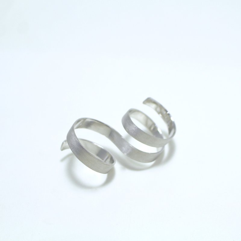 2フィンガーリングW - 戒指 - 其他金属 灰色
