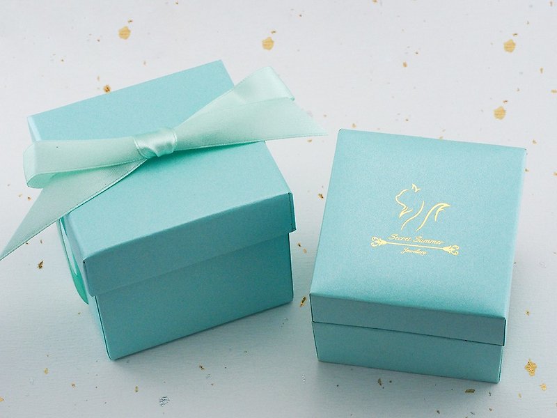 【谜夏 Secret Summer Jewellery】品牌戒指/项链盒 - 其他 - 纸 蓝色
