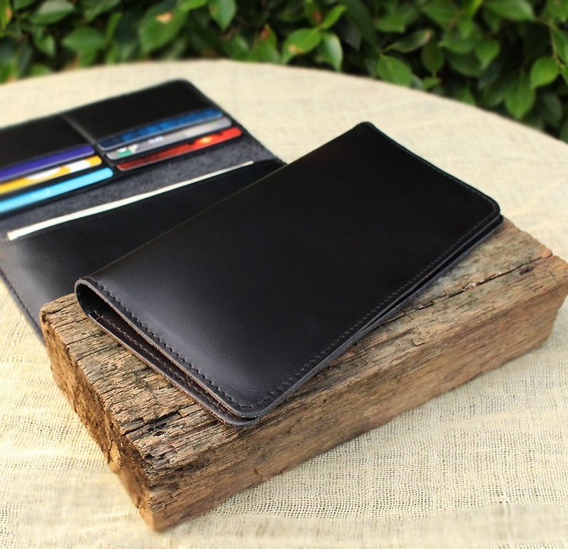 Wallet - My Soft - Black (Genuine Cow Leather) / Leather Wallet / Long Wallet - 皮夹/钱包 - 真皮 