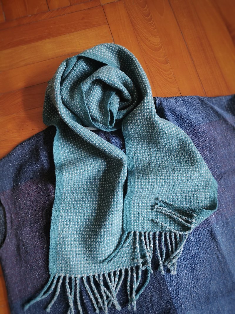 Handwoven by Carina | 手织50牦牛绒50美丽诺羊毛围巾 - 围巾/披肩 - 羊毛 多色