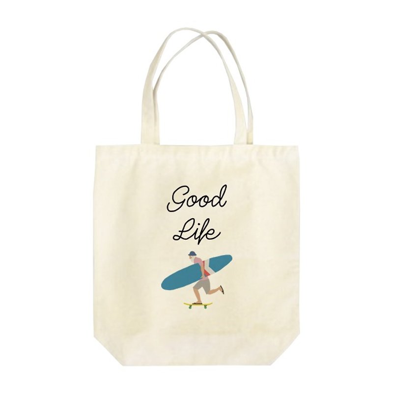 Good Life #3 トートバッグ - 手提包/手提袋 - 棉．麻 白色