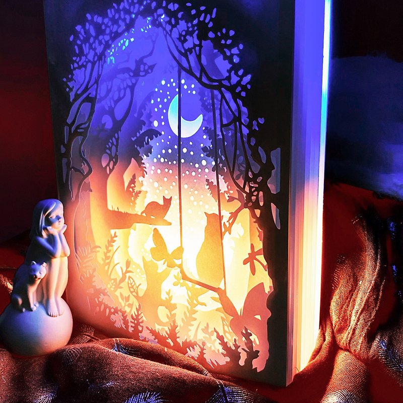 光影LED纸雕灯- 猫咪森林  纸艺夜灯 - 灯具/灯饰 - 纸 
