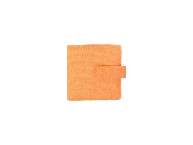 【折叠短夹】- 蜜瓜橘 - 皮夹/钱包 - 棉．麻 橘色
