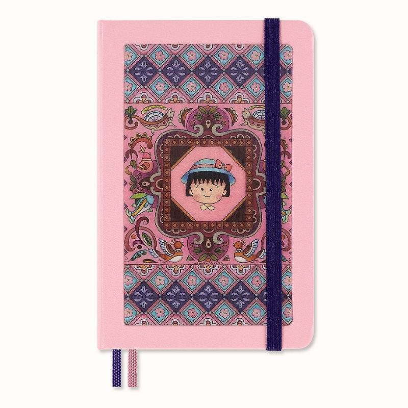 MOLESKINE 樱桃小丸子樱花笔记本-口袋型横线 附设计贴纸及贺卡 - 笔记本/手帐 - 纸 粉红色