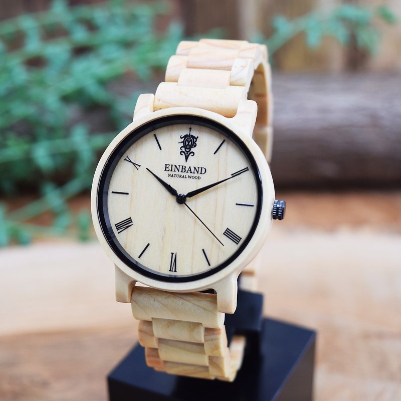 EINBAND Reise HINOKI 40mm Wooden Watch - 对表/情侣表 - 木头 咖啡色