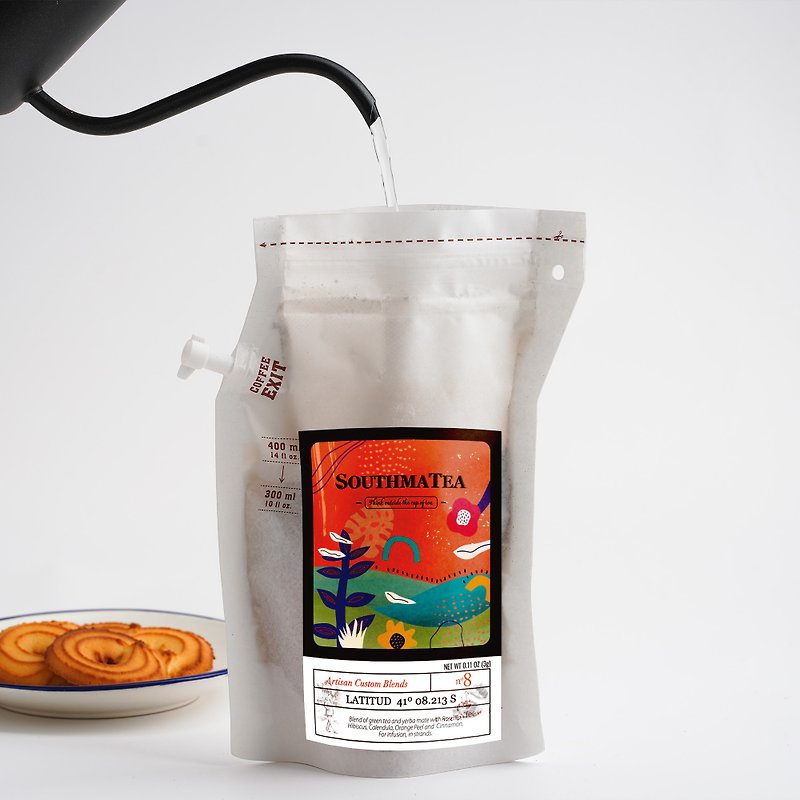 SouthMaTea丝蒂安【玫瑰肉桂风味】纸啡机 / 3g裸茶(直接注水使用 - 茶 - 植物．花 绿色
