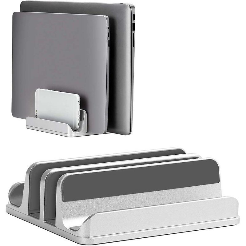 iDock - N17-3 平板/电笔可调节垂直支架 (4槽) - 电脑配件 - 铝合金 银色