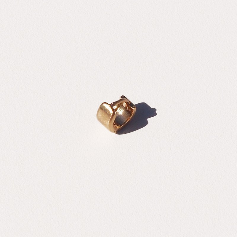 手锉纯14k金 SG 耳骨环4.5mm一支 - 耳环/耳夹 - 贵金属 金色