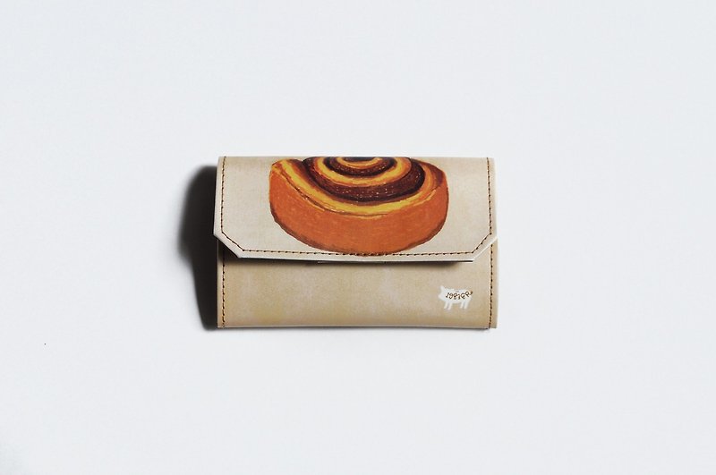 ER小纸包/卡片零钱包-肉桂卷Cinnamon roll/点心系列 - 零钱包 - 纸 卡其色