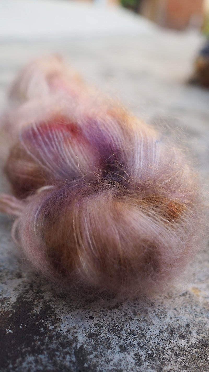 手染线。秋栗-(毛海蚕丝线) - 编织/刺绣/羊毛毡/裁缝 - 羊毛 多色