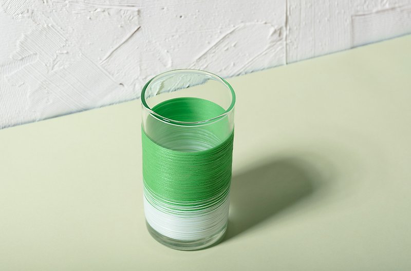 线加工 PUNNDLE 线水杯 调色款 蓝白调 - 杯子 - 玻璃 绿色