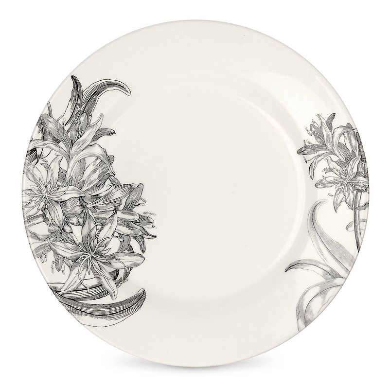 Agapanthus 优雅百子莲系列-11寸圆盘 - 盘子/餐盘/盘架 - 瓷 白色