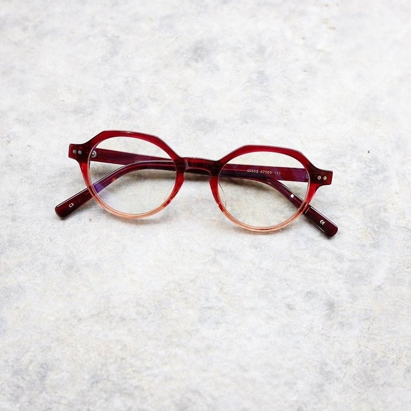 【目目商行】 高质感 特色六角圆框 渐层红/眼镜/镜框 - 眼镜/眼镜框 - 纸 多色