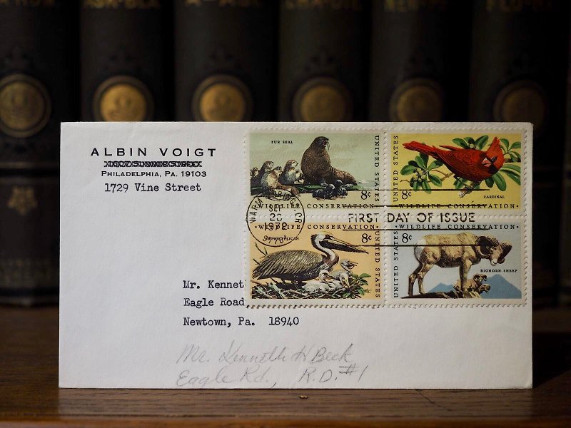 美国1940~2000年 首日封 邮票/信封收藏 J款 - 卡片/明信片 - 纸 