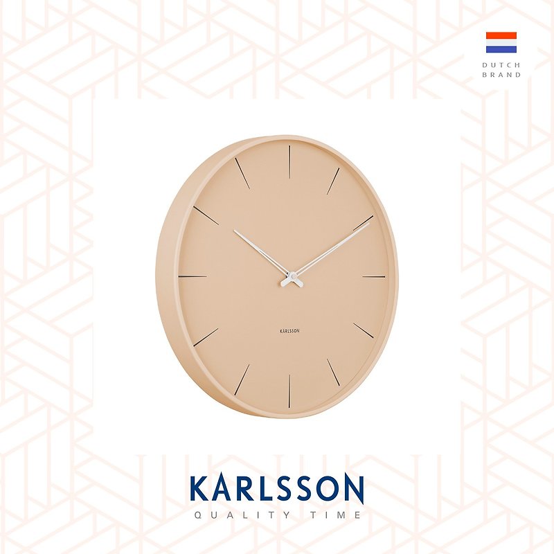荷兰Karlsson 40cm wall clock Lure sand brown设计师挂钟沙啡色 - 时钟/闹钟 - 其他金属 橘色