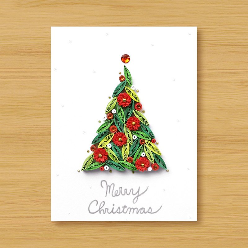 ( 3款供选择 ) 手工卷纸卡片 _ 来自远方的祝福 - 圣诞缤纷季 - 卡片/明信片 - 纸 绿色