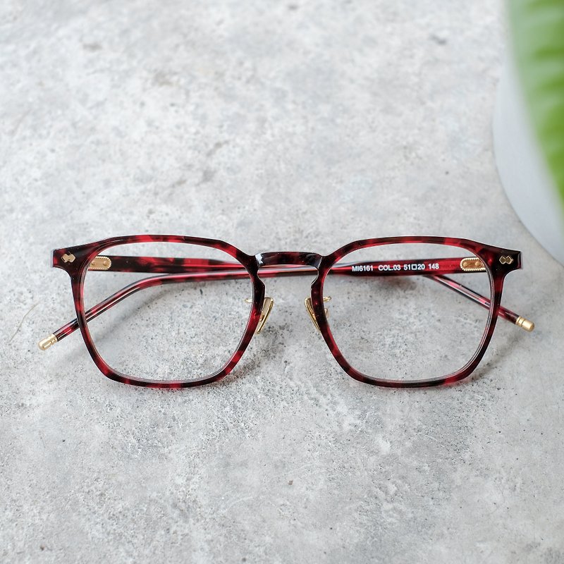 日本大框 方框 枣红玳瑁 限量色 眼镜 镜框  - 眼镜/眼镜框 - 其他材质 红色