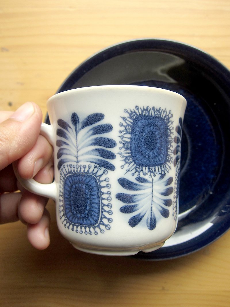瑞典70年代GefleV555蓝花杯组 - 茶具/茶杯 - 瓷 蓝色
