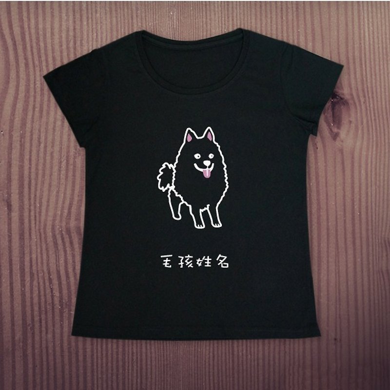 [毛孩姓名订做款] 狐狸犬-反光衣 男女装 - 女装 T 恤 - 棉．麻 黑色
