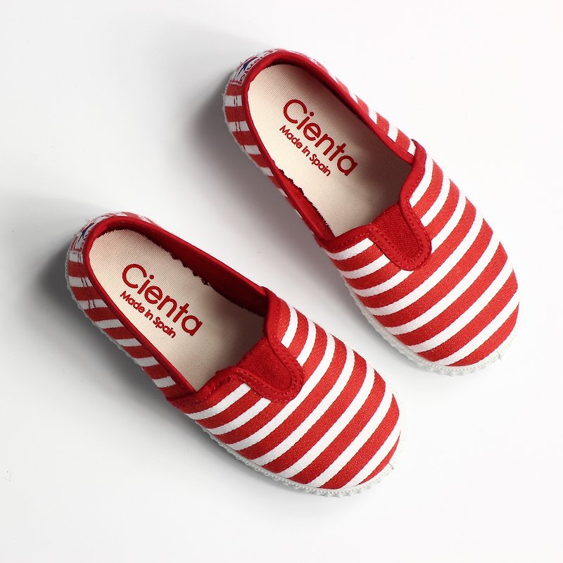 西班牙国民帆布鞋 CIENTA 54095 02红色 大童、女鞋尺寸 - 女款休闲鞋 - 棉．麻 红色