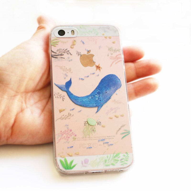 鲸鱼防摔手机壳 iPhone Samsung HTC LG Sony 免费加字 - 手机壳/手机套 - 硅胶 透明