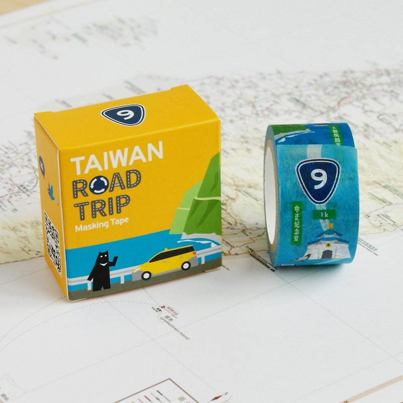 台湾公路旅行纸胶带–台9线 - 纸胶带 - 纸 多色