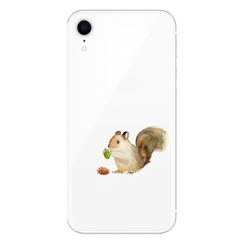 松鼠饿了 - 手机壳 | TPU Phone case 防摔 空压壳 | 可加字设计 - 手机壳/手机套 - 橡胶 透明