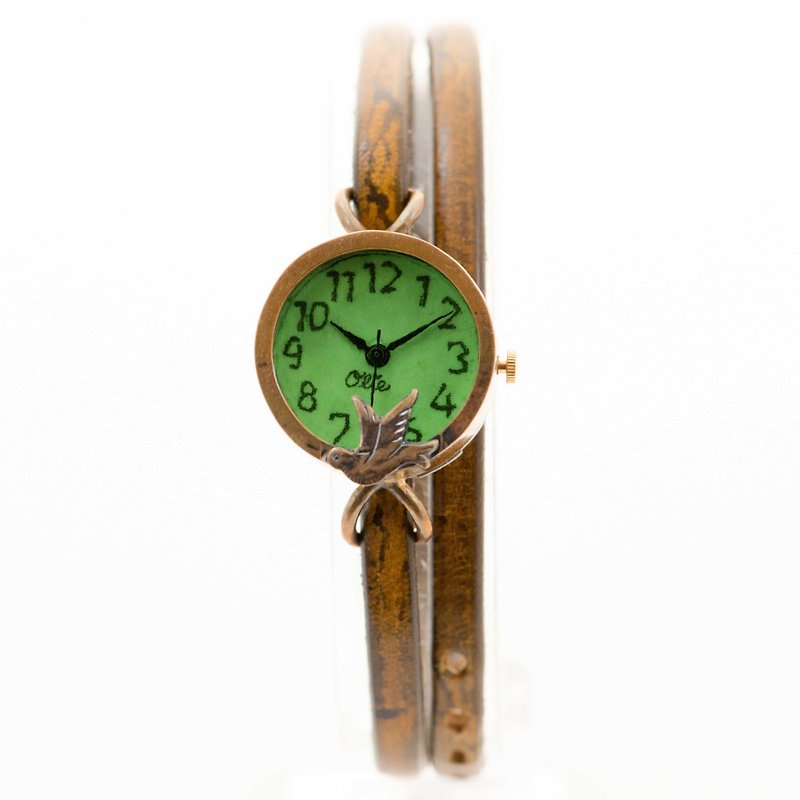 ことりの休憩腕時計SSグリーン - 女表 - 其他金属 绿色
