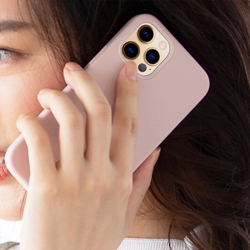 iPhone 12 系列 LinoHue液态硅胶抗菌手机壳-粉色 - 手机壳/手机套 - 硅胶 