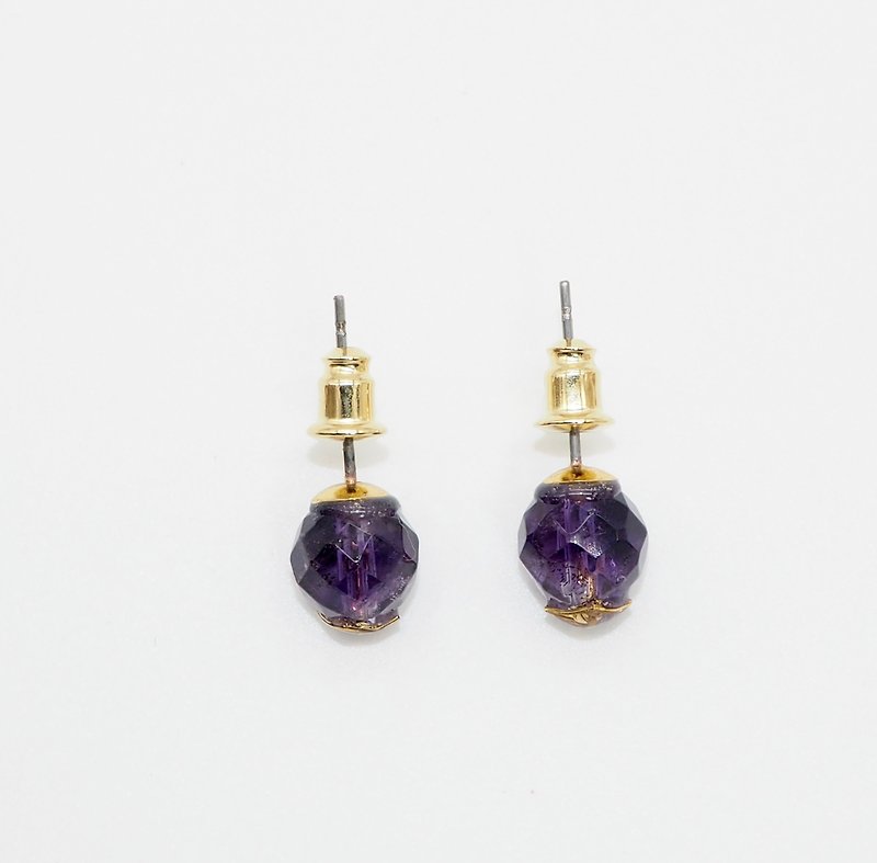 GD CLASSIC-紫水晶耳环。石语意-智慧 - 耳环/耳夹 - 宝石 