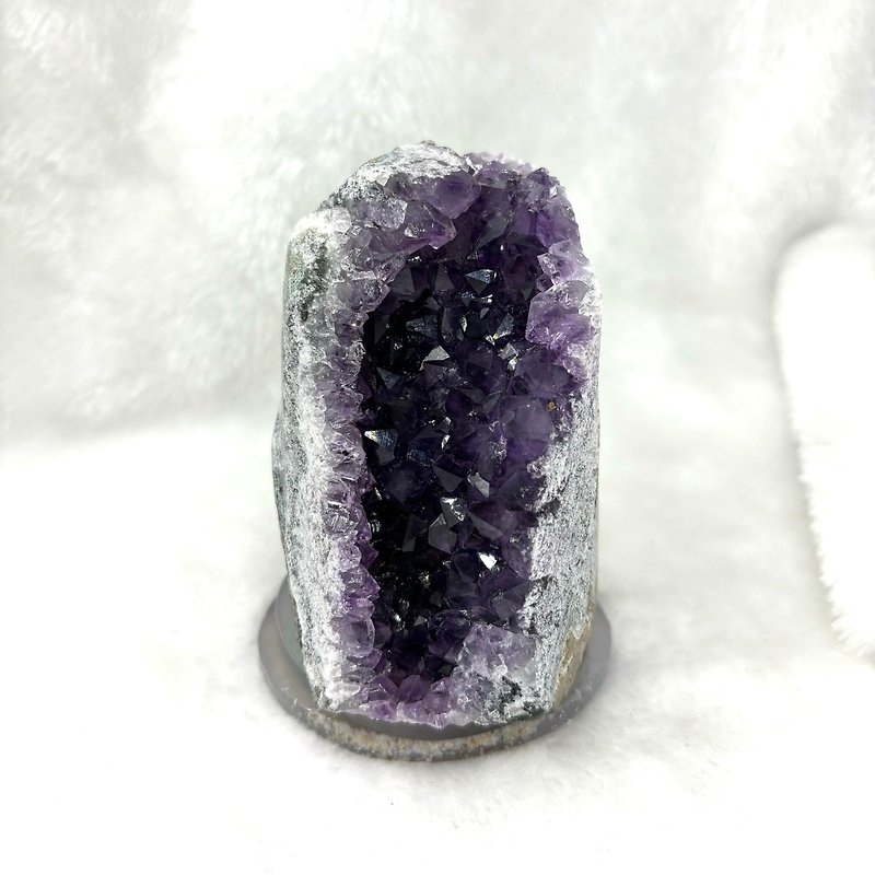 *自然馈赠 + 深紫牙* 天然巴西紫水晶摆件 Natural Amethyst - 摆饰 - 水晶 紫色