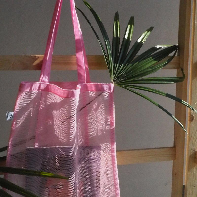 PINK CLEAR BAG - 侧背包/斜挎包 - 聚酯纤维 粉红色