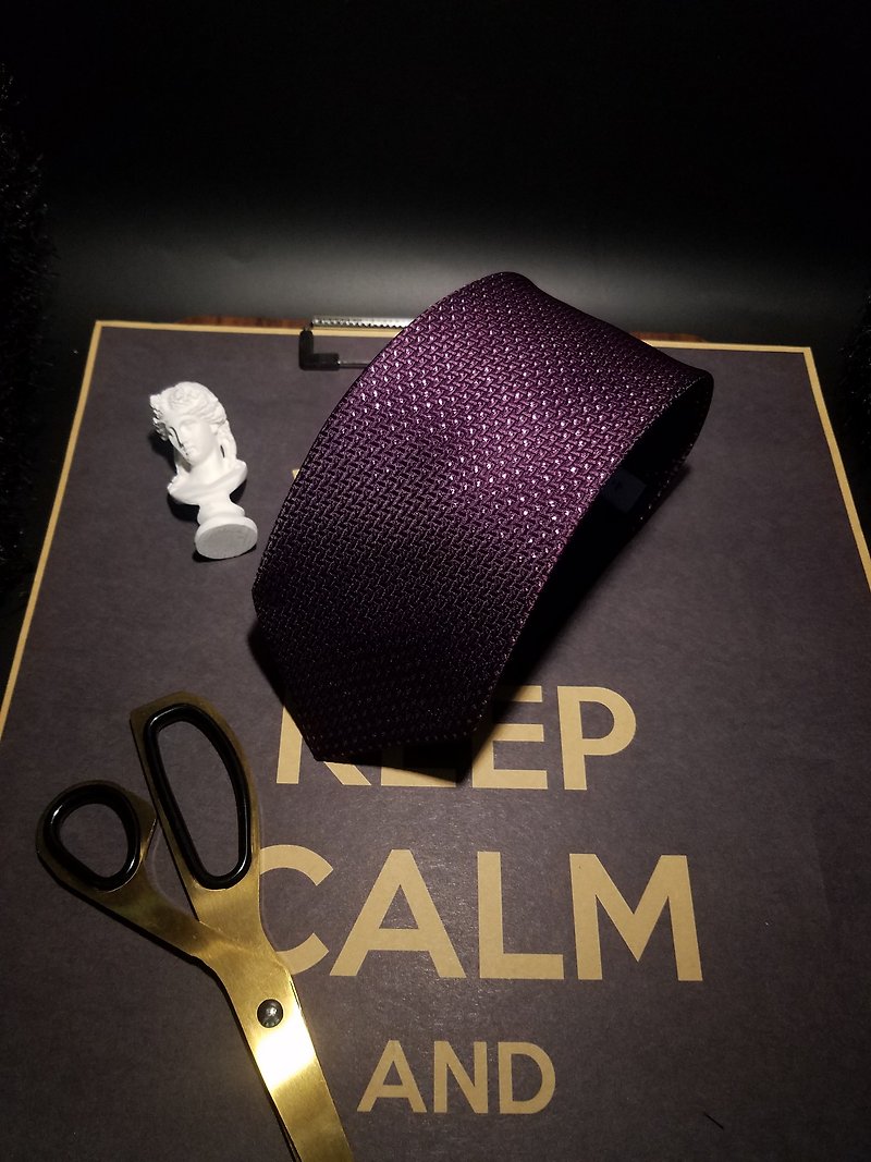 紫色银点领带商务正装绅士领带 - 领带/领带夹 - 丝．绢 紫色