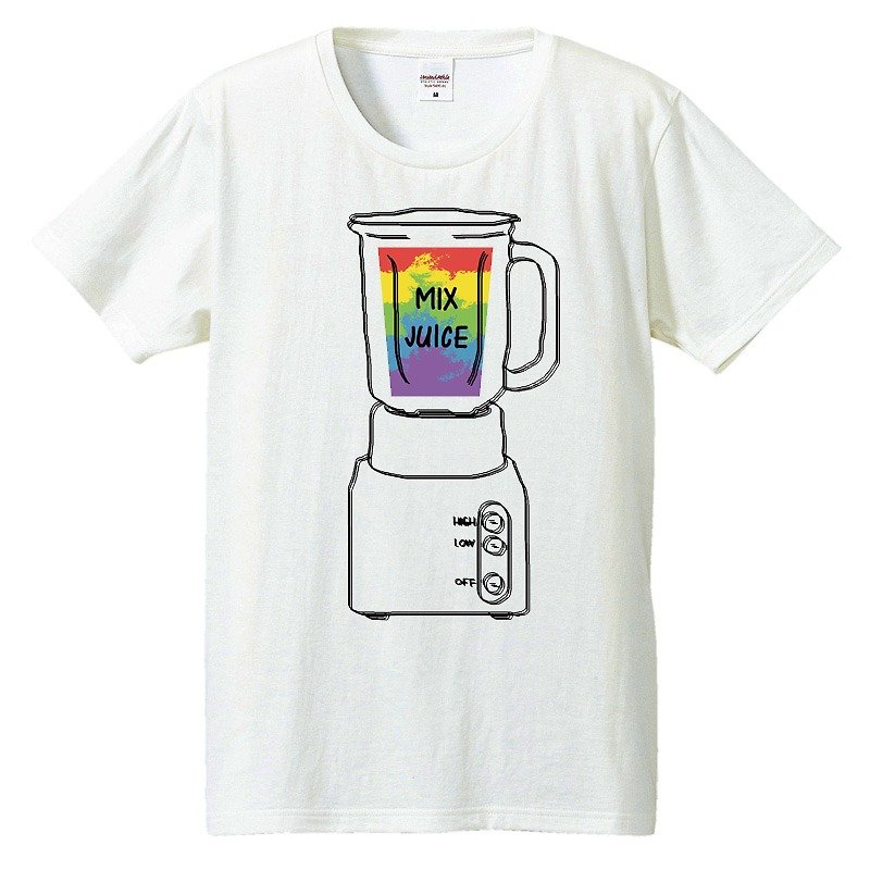 Tシャツ / Square mix juice - 男装上衣/T 恤 - 棉．麻 白色