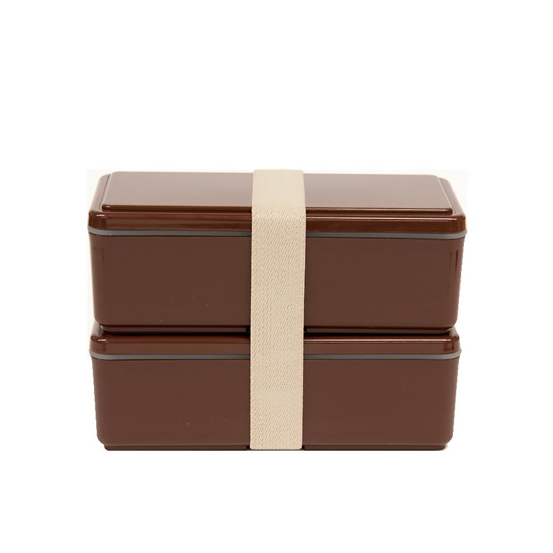 三好制作所 GEL-COOL绅士系列双层保冷便当盒L 深棕 - 便当盒/饭盒 - 塑料 咖啡色