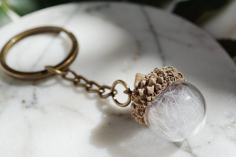 包邮福袋 - 松果水晶项链 钥匙圈 羽毛玻璃泡泡925纯银耳环 - 耳环/耳夹 - 宝石 白色