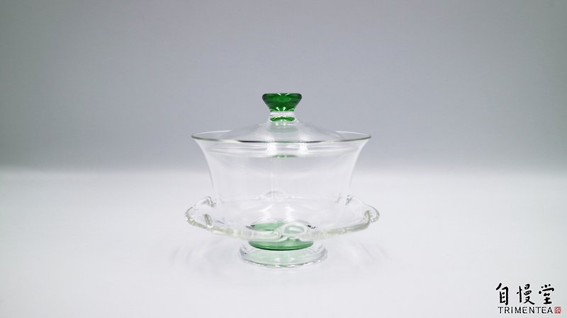 自慢堂 玻璃大盖杯-绿 - 茶具/茶杯 - 玻璃 