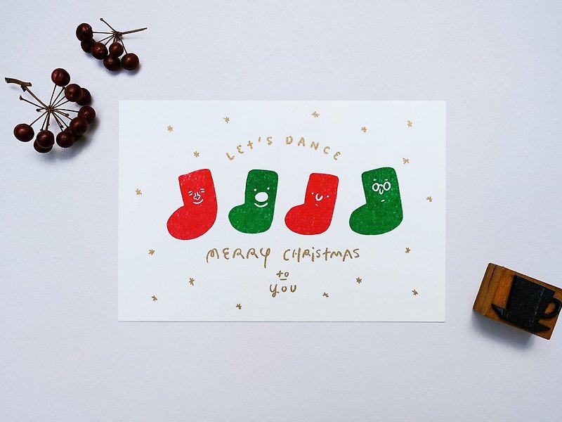 WHOSMiNG 圣诞卡片- LETS DANCE - 卡片/明信片 - 纸 白色
