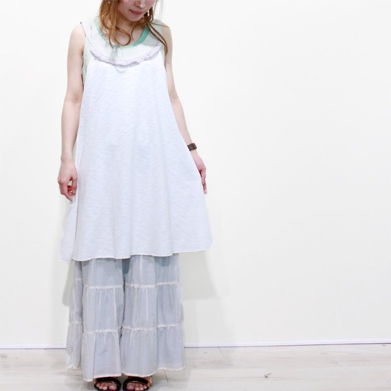 ☆ Palette ☆ 彡フリンジネックワンピース - 洋装/连衣裙 - 棉．麻 白色