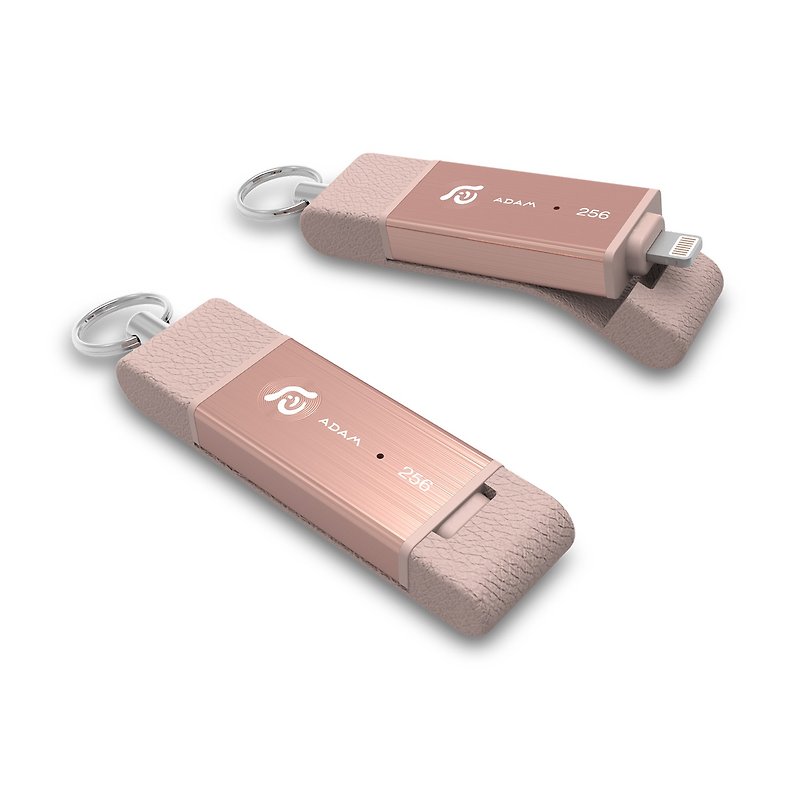 礼盒版-iKlips DUO 苹果iOS USB3.1双向随身碟 256GB 玫瑰金 - 手机壳/手机套 - 其他金属 粉红色