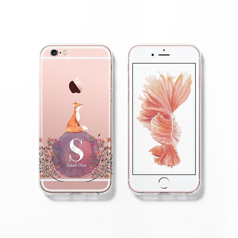 手机保护壳- iPhone 7, iPhone 7 plus 狐狸 花丛 水彩 - 手机壳/手机套 - 塑料 多色