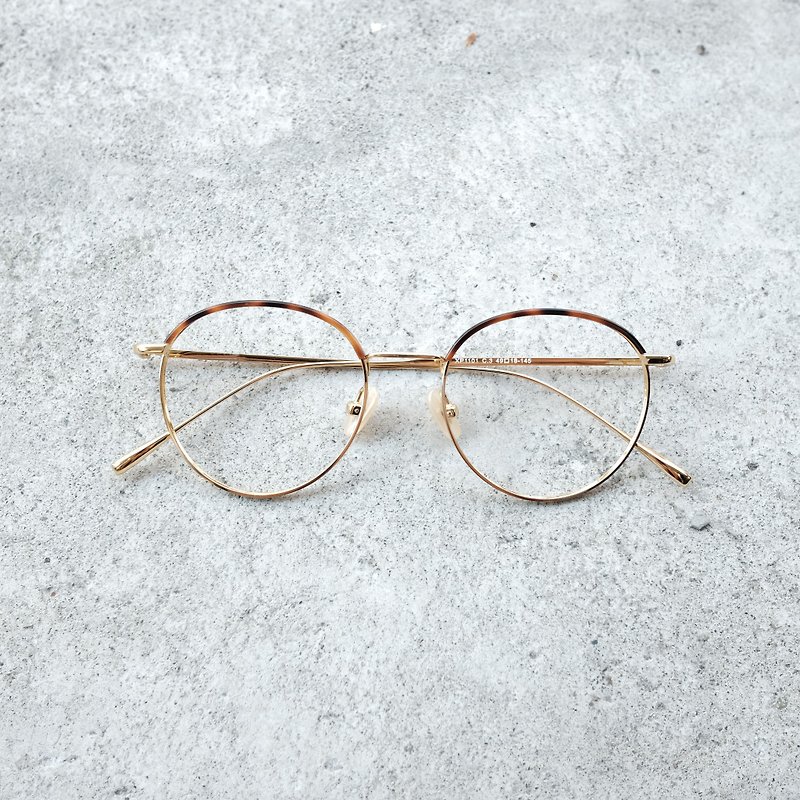 【目目商行】日本新框 钛金属 / 板材 精致细框 超轻钛框  玳瑁金 - 眼镜/眼镜框 - 其他金属 金色
